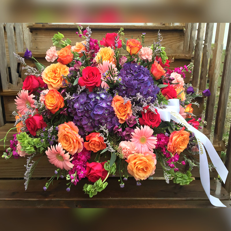 Colorful Memories Casket Spray