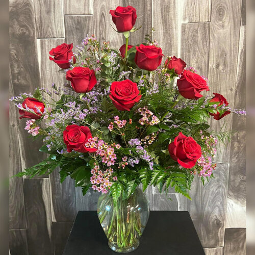 One Dozen Long Stem Roses