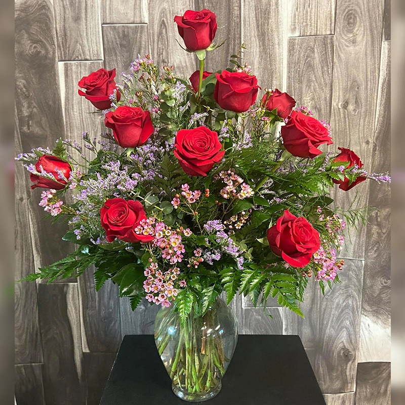 One Dozen Long Stem Roses