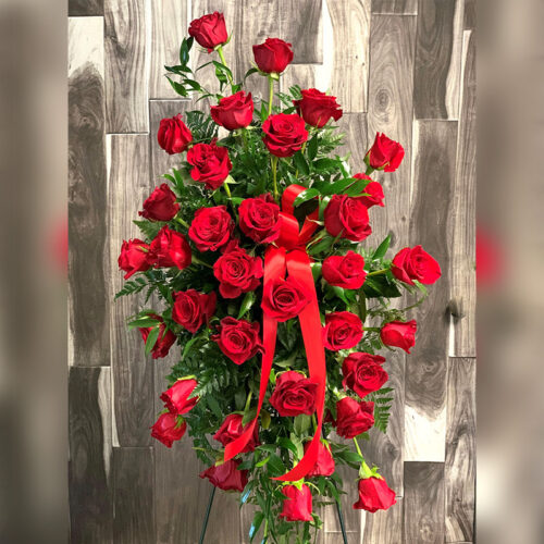 Red Rose Standing Spray