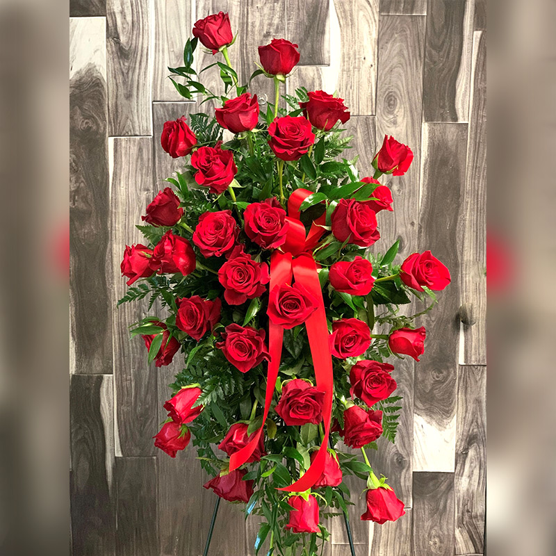 Red Rose Standing Spray