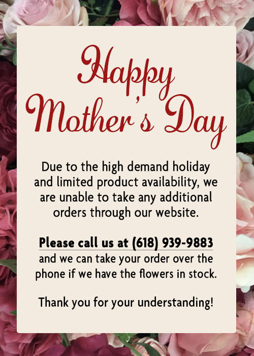 Mother's Day Availability